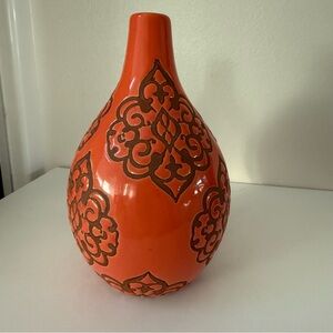 Elegant Orange Decorative Vase